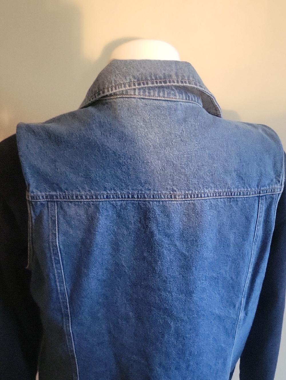 NORDSTROM Dark Blue Denim Button-Front Vest - Picture 5 of 6